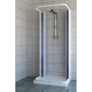BOX DOCCIA IN PVC 3 LATI CON APERTURA CENTRALE "IDPFAC"