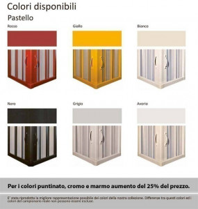BOX DOCCIA SEMICIRCOLARE IN PVC CON APERTURA CENTRALE "IDSOAC"