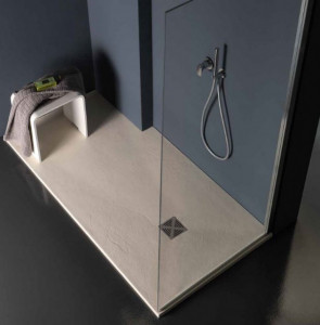 PIATTO DOCCIA SEMICIRCOLARE IN MARMORESINA "FLAT S"