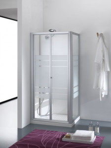 BOX DOCCIA DUE LATI IN VETRO APERTURA A LIBRO "BOREAS BOX"