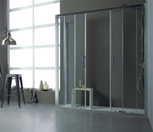 BOX DOCCIA CON PORTA SCORREVOLE "FPSC57"