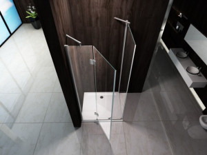 BOX DOCCIA IN CRISTALLO OPACO CON APERTURA BATTENTE ESTERNO "049OP"