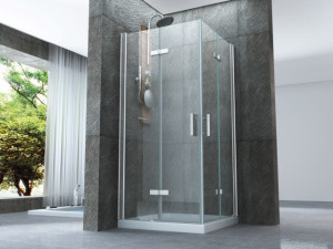 Cabina doccia due lati cristallo 8mm con 2 porte a libro "LIBRO DUO 053"