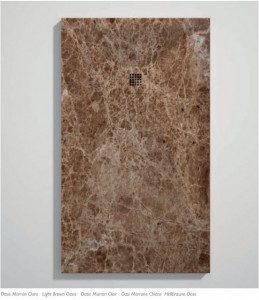 PIATTO DOCCIA IN GEL COAT "STONE 3D" EFFETTO MARMO Oasi Marrone chiaro