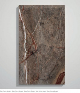 PIATTO DOCCIA IN GEL COAT "STONE 3D" EFFETTO MARMO rain forest brown