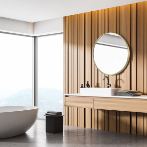 Specchio circolare con cornice Oro o Nera dimensioni 76cm o 91.4cm