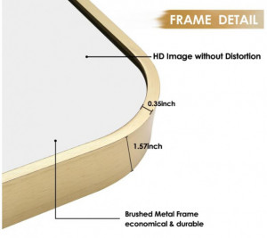 Specchio con cornice Oro o Nera dimensioni 760x510 o 914x610