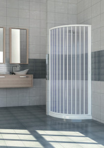BOX DOCCIA SEMICIRCOLARE IN PVC CON APERTURA LATERALE "IDSOAL"