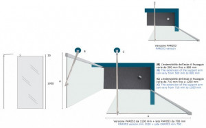 BOX DOCCIA WALK-IN IN CRISTALLO "8PAR53"
