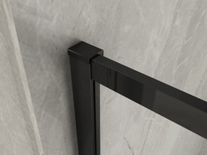 PARETE DOCCIA WALK-IN "F400" Profilo NERO