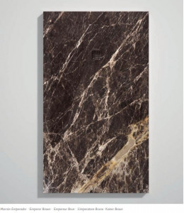 PIATTO DOCCIA IN GEL COAT "STONE 3D" EFFETTO MARMO L'imperatore bruno
