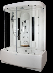 VASCA CON BOX E BAGNO TURCO "ALABAMA" 170x70