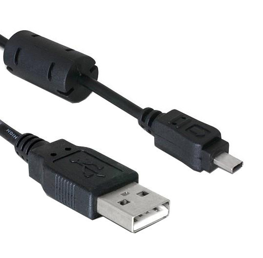 Caruba, Cablu USB 2.0, A Male - Mini Male, 8 pini, 1m