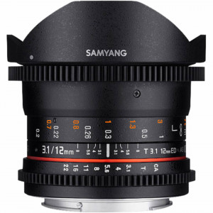 Obiectiv Samyang 12mm T3.1 VDSLR ED AS NCS Fish-Eye, Nikon F