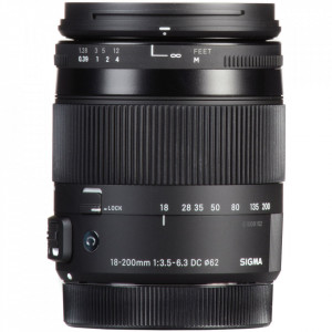 Obiectiv Sigma 18-200mm F3.5-6.3 DC Macro OS HSM C pentru Nikon