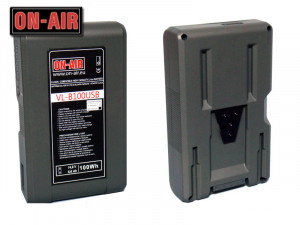 Baterie ON-AIR V-Lock-Li-Ion-14,8V-6,6A-100W- Power Tap & USB-Waterproof