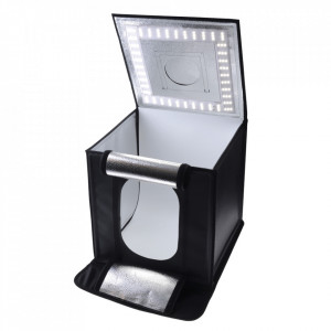 Caruba, Studio foto portabil cu LED-uri reglabile, 70x70x70cm, Bi-Color