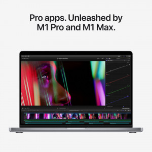 16-inch MacBook Pro, Apple M1 Pro chip cu 10‑core CPU si 16‑core GPU, 512GB SSD - Space Grey