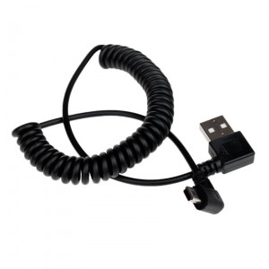 Caruba, Cablu spiralat USB 2.0, A Male - Mini Male