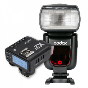 Kit Blit Godox TT685C Thinklite TTL pt camere foto Canon cu Declansator X2