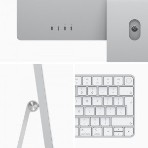 Apple iMac (2021) 24" Retina 4.5K, Apple M1, 8GB, SSD 512GB, 8-core GPU, macOS Big Sur, Silver, INT KB