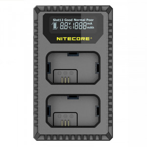 Încărcător dublu compact Nitecore USN1 pt Sony NP-FW50 cu indicator + USB