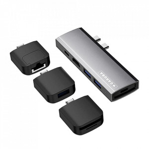 Caruba, Hub USB-C Multi Functional, 9-in-1, Space Gray