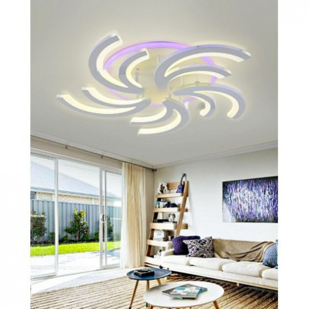 Lustra LED 134W cu telecomanda si intensitate reglabila, Erika