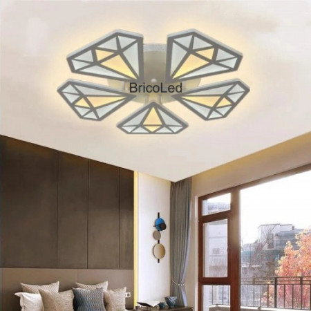 Lustra LED 170W cu telecomanda,WIFI si intensitate reglabila, Diamant