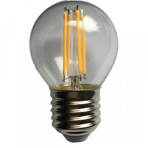 Bec Filament Sferic E27, 4W=45W, 3000K, lumina calda