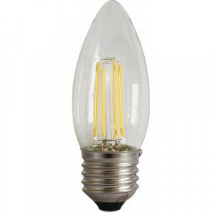 Bec Filament Lumanare E27, 4W=45W, 6500K, lumina rece, 480Lm