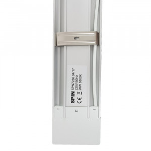Corp LED Fida aluminiu, 40W=80W, 6400K, lumina rece