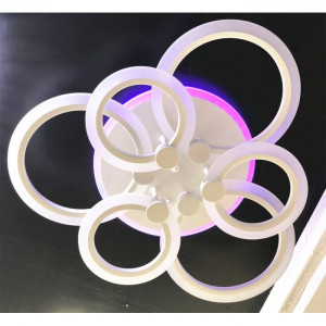 Lustra LED 126W cu Telecomanda WT+RGB, Mary