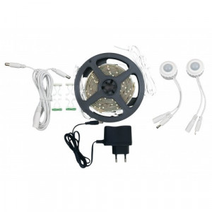Kit Banda LED 2x1.5M/4000K/12V + 2 Senzori 180°, lumina neutra