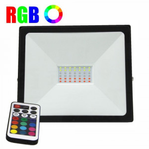 Proiector LED RGB - 16 culori + 4 jocuri de culori, 50W, IP65, telecomanda IR cu 21 taste