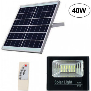 Proiector LED 40W SMD cu Panou Solar si Telecomanda