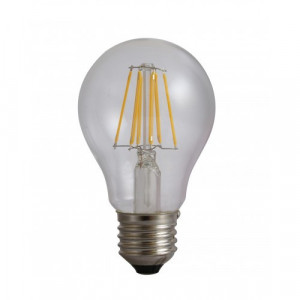 Bec Filament E27, model A60, 6W=60W, 3000K, lumina calda