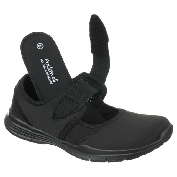 Pantofi sport ortopedici negri dama reglabili PodoWell Valence