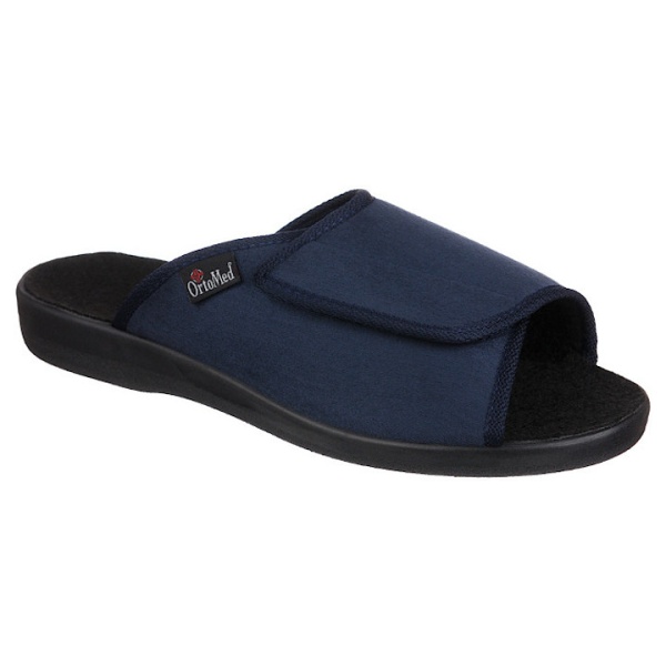 Papuci de casa, ortopedici, OrtoMed 517-518-T37L bleumarin