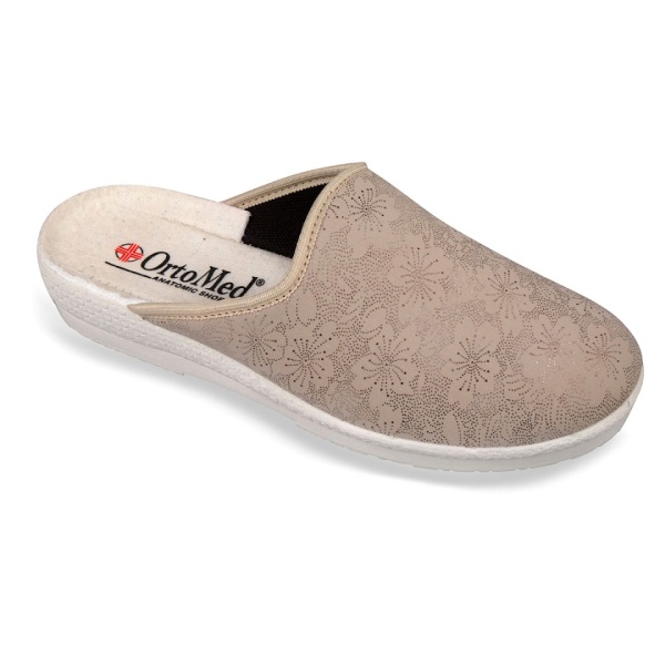Saboti de casa, ortopedici, dama, OrtoMed 6057-S151 bej