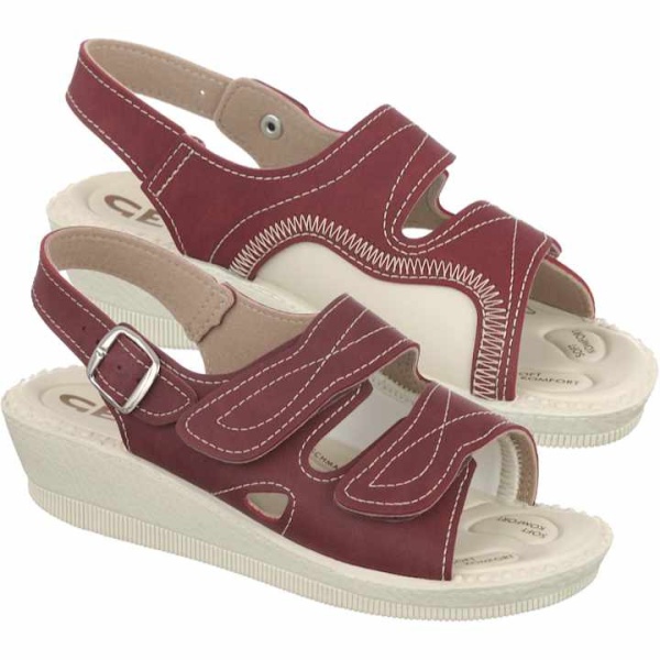 Sandale pentru monturi / Hallux Valgus, bordo, dama, Mjartan 2815-N16