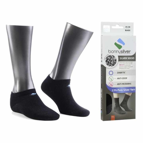 Sosete scurte pentru diabetici cu fir de argint 13% BonnySilver 113