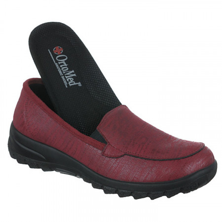 Pantofi ortopedici, pentru femei, OrtoMed 4005-S72L bordo