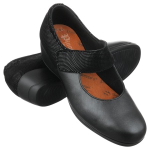 Pantofi ortopedici, piele naturala,  pentru diabetici, Pinosos 6258G negru