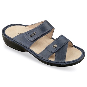 Papuci ortopedici piele naturala bleumarin dama OrtoMed 3702-P67