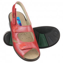Sandale pentru monturi / Hallux Valgus piele rosii PodoWell Dieppe