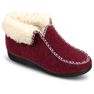 Ghete de casa ortopedice imblanite femei Mjartan 003-T05 bordo