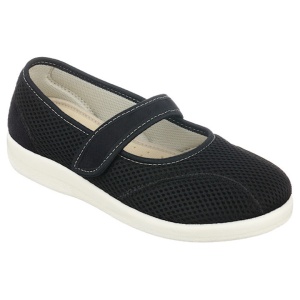Pantofi de vara ortopedici negri dama OrtoMed 6089-T21-T44
