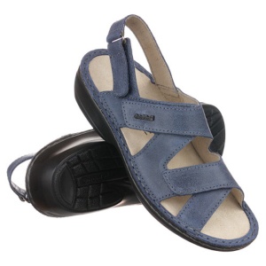Sandale ortopedice bleumarin piele dama OrtoMed 3705-P67