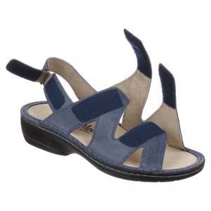 Sandale ortopedice bleumarin piele dama OrtoMed 3705-P67